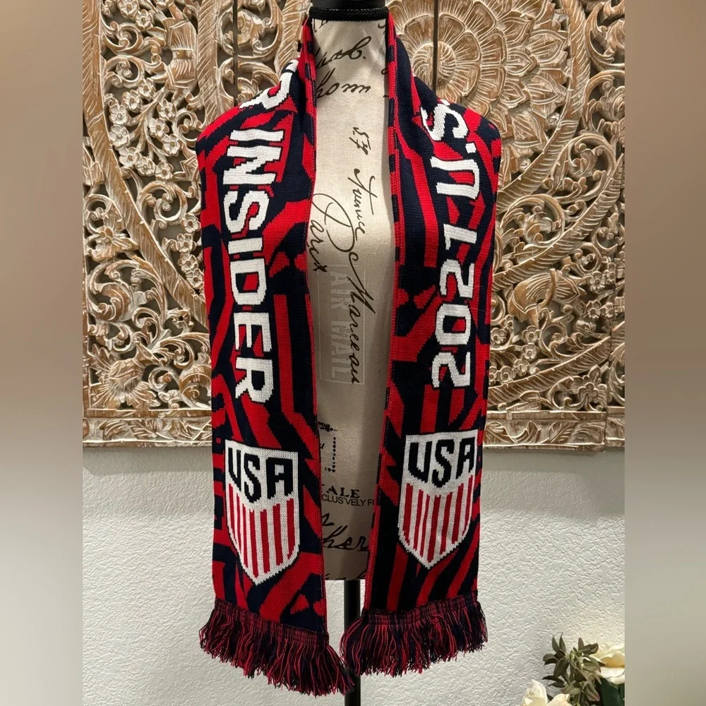 2021 US Soccer Insider USA Scarf- Measures 60”Lx7”W